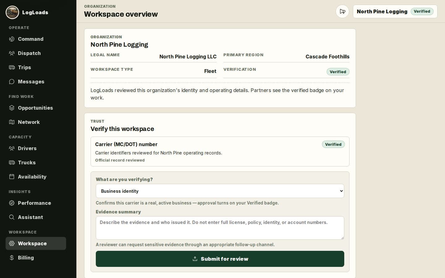 Synthetic fleet workspace settings for members and operating permissions